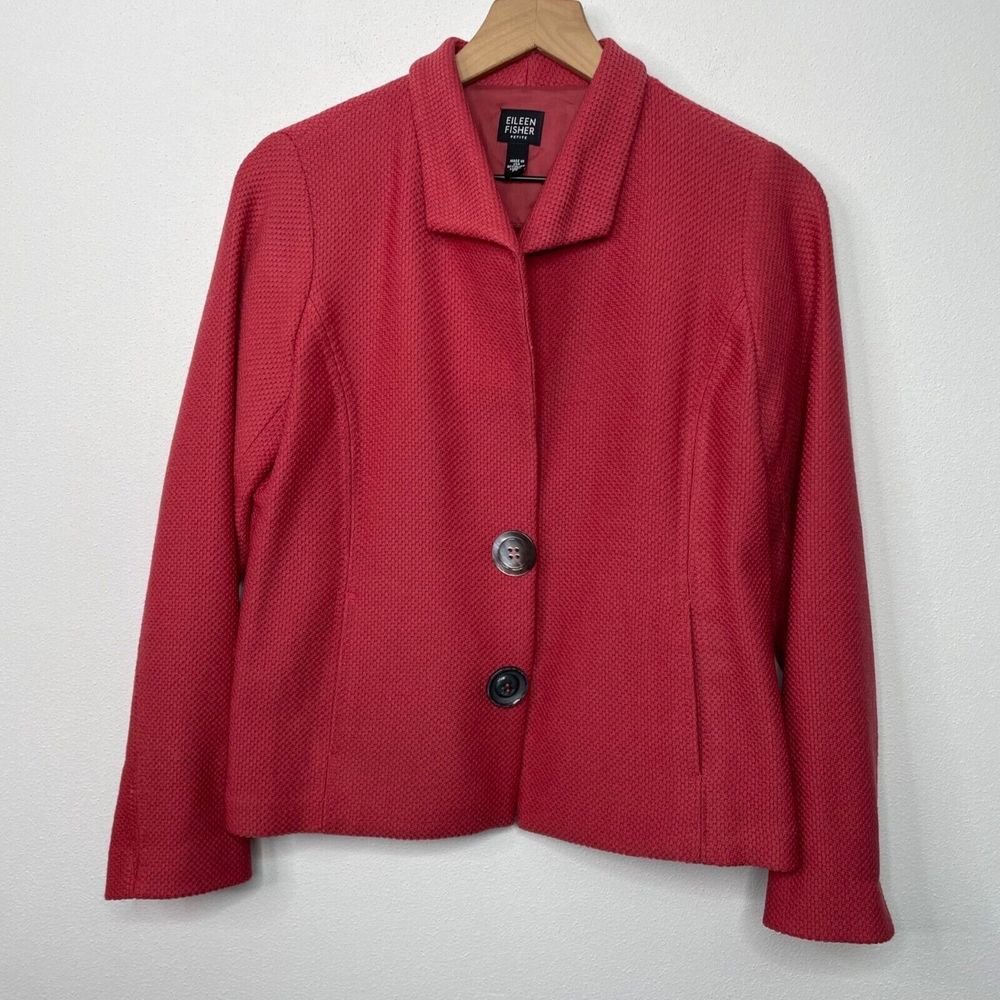 Eileen Fisher Wool Knit Jacket Size Petite‎ Small Workwear Classic Business